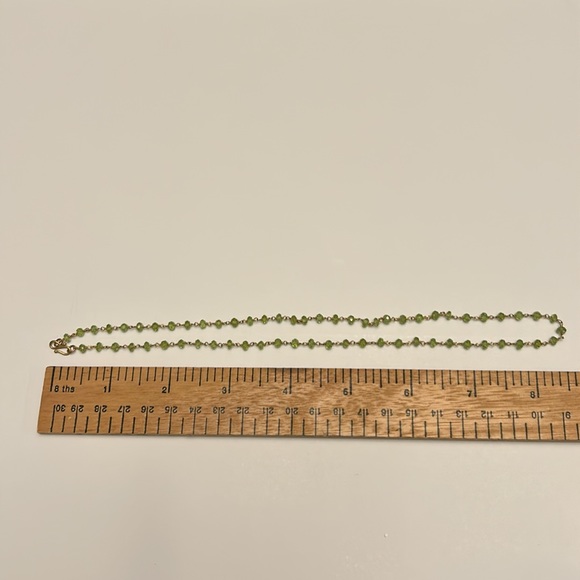 Green/Gold Beaded Necklace - Picture 2 of 3